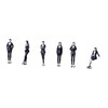 F Fityle 6Pcs 1:64 Sales Girl People Figures Tiny People