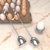 Stainless Steel Egg Opener with Spring-Loaded Egg Holder – Compact