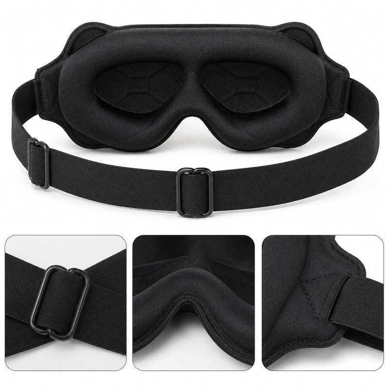 Lash-Friendly 3D Blackout Sleep Mask for Sleeping – Deep Eye