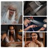 DuanMei Reading Glasses with Lights, Blue Light Blocking, Magnifying, 2.0