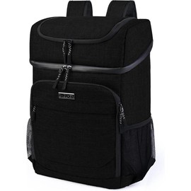 BAGLHER Lightweight Insulated Cooler Backpack - 30 Cans, Leak-Proof for Lunch, Picnic, Hiking, Camping Trips - Colour: black