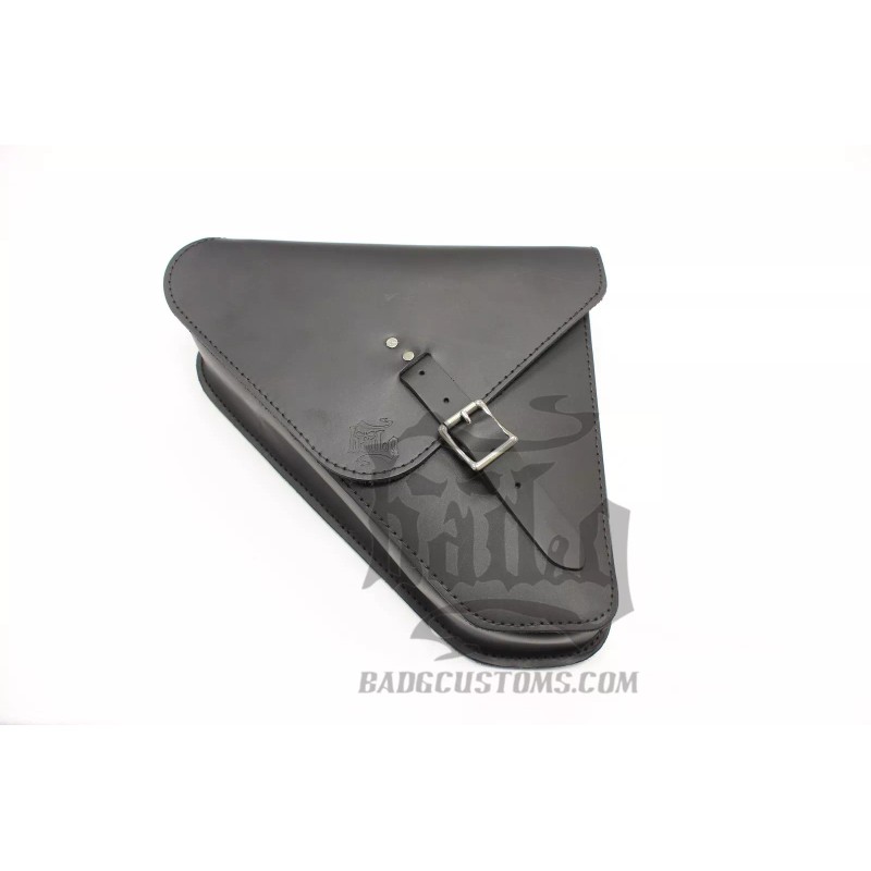 BAD&G CUSTOMS Harley DYNA LEFT Side BLACK SOLO BAG Saddlebag