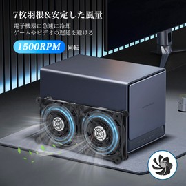 ELUTENG USB Fan, 5.5 inches (14 cm), Dual Quiet, USB Cooling Fan, Anti-Vibration Rubber Feet, 3 Levels of Air Flow Adjustment, PC Fan, Thin, Long Lasting Ball Bearing, USB Fan, Long Life, 5V Fan, Dual