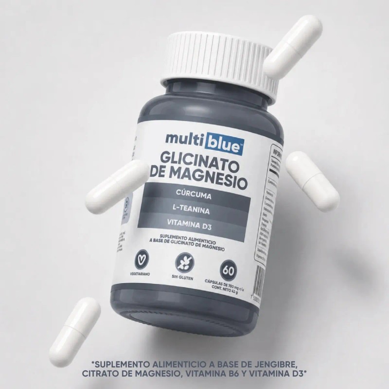 Glicinato Magnesio Relajación Sueño Multiblue Caps Sabor