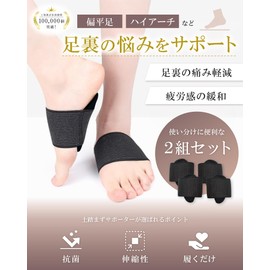 LICOM (Supports Sole Troubles) Arch Support, Shock Absorption, Foot Protection, For Standing, Work, Running, Sports, Unisex, Comfortable Support, Set of 2