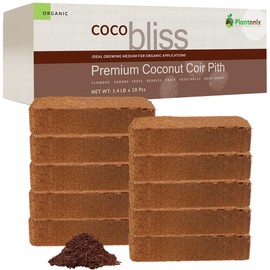 Coco Coir 650gm Bricks (10-Pack) - Organic Coco Coir for Plants - OMRI-Listed Cocopeat Bricks for Garden Soil & Potting Mixes - Coconut Fiber Mixes with Potting Soil for Indoor & Outdoor Plants