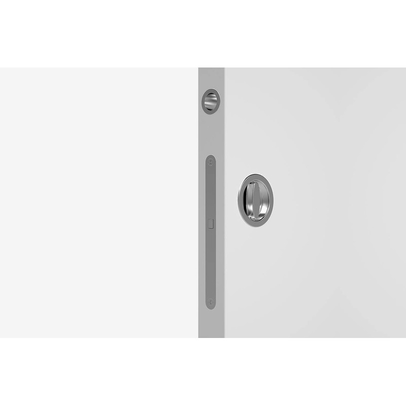 bricoleva.it Sliding Door Lock Set, Round Rosette with Note, Handle