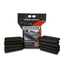 Quick Dam QD1224-10 Flood Bags, 12"x24", Black, 10 Count