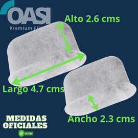 OASI 3 Filtros Premium de Carbón Activo Compatibles con Cafeteras Cuisinart /3 Pack Sustitution for Premium filter Cuisinart Dcc-1200 Dgb-900BC Chw-12 SS-700 Dgb-700BC Dcc-3000 Dcc-1100 Dgb-625BC