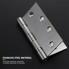2 PCS Stainless Steel Door Hinges, 4.5 x 4.5 x