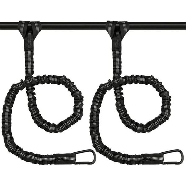2 Pack Black Kayak Paddle Leash,Kayak Paddle Lanyard Stretchable Coiled