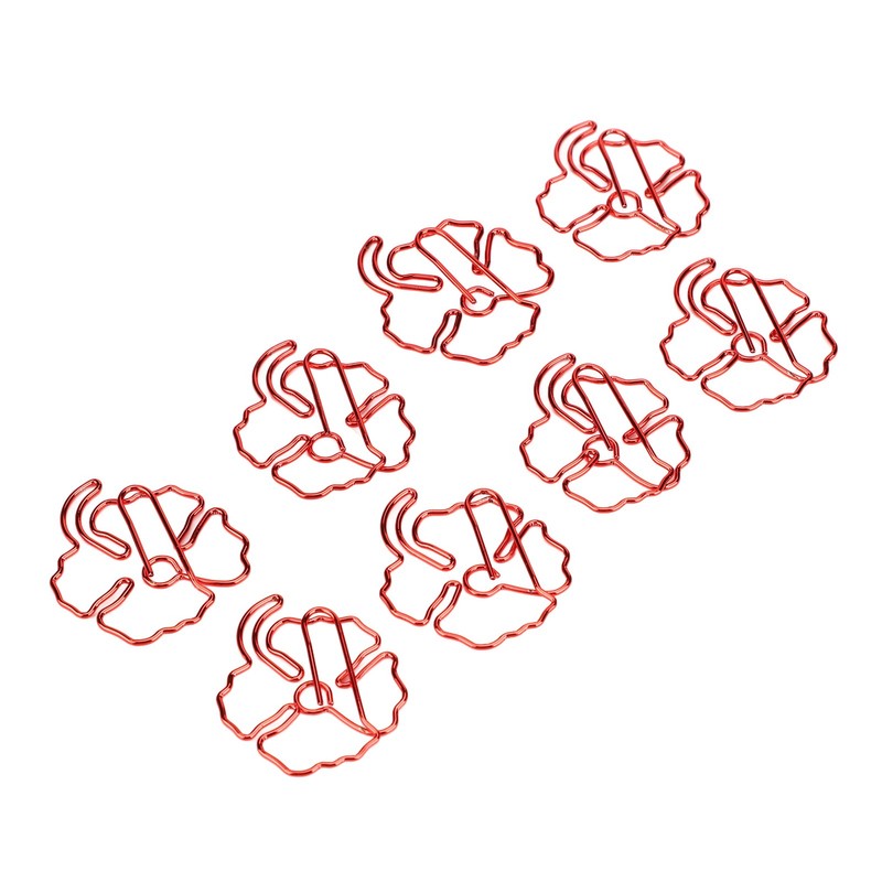50Pcs Leaf Paper Clips 4 Leaf Clover Design Strong Metal