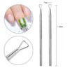 AKOAK Stainless Steel Nail Art Cuticle Pusher,Triangle Cuticle Peeler Scraper