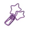 100pcs Star Binder Clips Cute Cartoon Hollow Strong Clamping Force