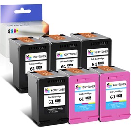 KCMYTONER 61XL Remanufactured Ink Cartridge Replacement for HP 61 XL Compatible with Envy 4500 5335 OfficeJet 2624 4634 DeskJet 1015 2050 Printer (4 Black, 2 Tri-Color)