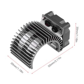 Tbest Engine Heat Sink, RC Engine Cooler Car 540/550 Engine Heatsink with Fan Compatible with RC Model Cars in Scale 1:10 (Black)