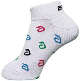 Andro Table Tennis Socks, Alpha Logo Socks, Supportive Design, Antibacterial, Odor Resistant, White