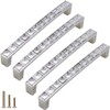 ESreake Large U Shape Diamond Crystal Glass Rhinestone Cabinet Pulls