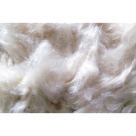 Filling cotton made from 100% kapok wadding, beige, 500 g, very fine, compostable, washable, craft wadding, suitable as a natural and sustainable filling material for e.g. plush toys, dolls, etc