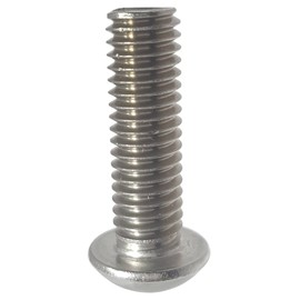 3/8-16 x 4-1/2" Button Head Socket Cap Screws 18-8 Stainless Steel, Quantity 10, Allen Hex Drive by Fastenere