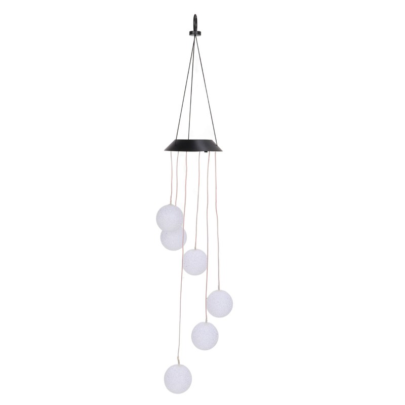 Solar Crystal Ball Wind Chimes Light 100LM IP45 Waterproof Decorative