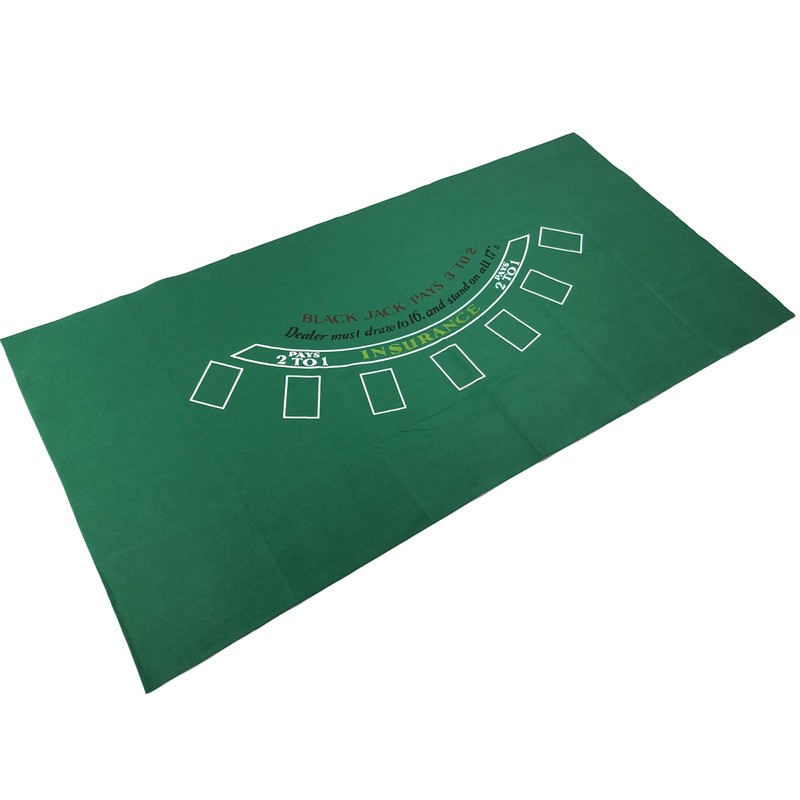 Blackjack Table Top Felt Layout - 36" x 72" Rectangle