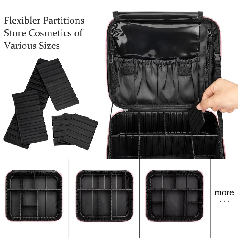 Travel Makeup Case Storage Make Up Tools Cosmetic Bags Black