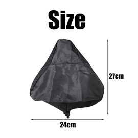 MEMOFYND 1 Piece Black Saddle Cover, Bicycle Seat Cover, Waterproof Bicycle Seat Cover, Saddle Cover, Saddle Sun Protection, Bicycle Seat Cushion Dust Cover, Bicycle Accessories, 24 x 27 cm