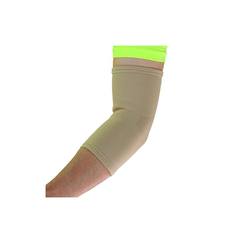 Medical Grade Elastic Compression Elbow Support, Beige Tubular Sleeve -