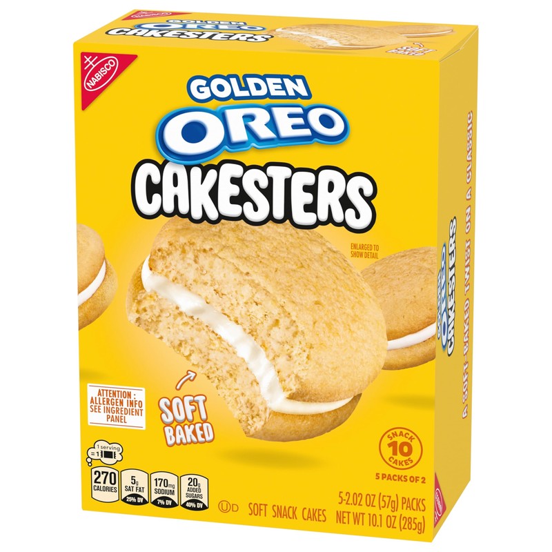 OREO Golden Cakesters Soft Snack Cakes, 12-5 Count Boxes (60