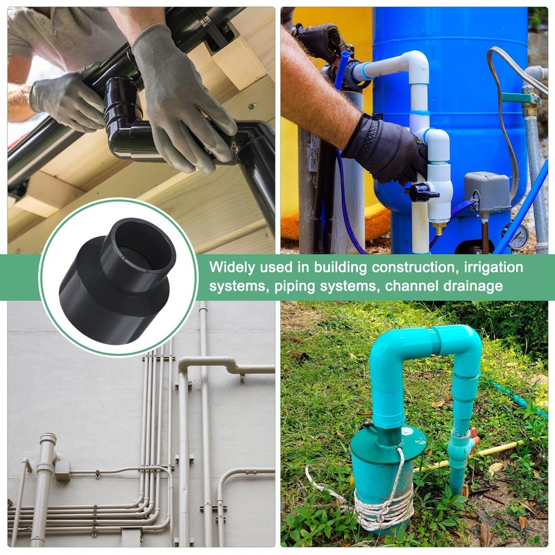 M METERXITY 1-Pack UPVC Reducer Pipe Fitting, 3"x2" Reducing Coupling