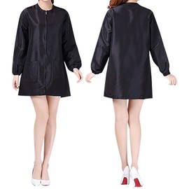 TOPTIE Satin Long Sleeve Hair Care Jacket Black XL