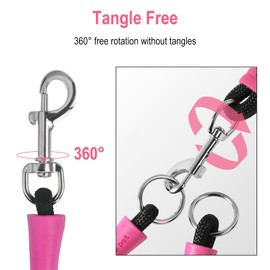 MewZoo Double Dog Leash for Two Dogs,Dual Hands Free Heavy Duty Dog Leashes,360 Swivel No Tangle Walking Leash,Soft Padded handle,Adjustable Crossbody Waist Belt Rope for Small Medium Large Dogs,Black