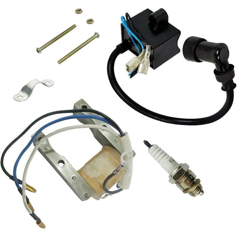 COEFEPIY CDI Ignition Coil Motorized Bicycle Magneto Coil Spark Plug