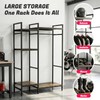 TONGMO Motorcycle Gear Rack, Heavy Duty Helmet Stand, Large Motorcycle