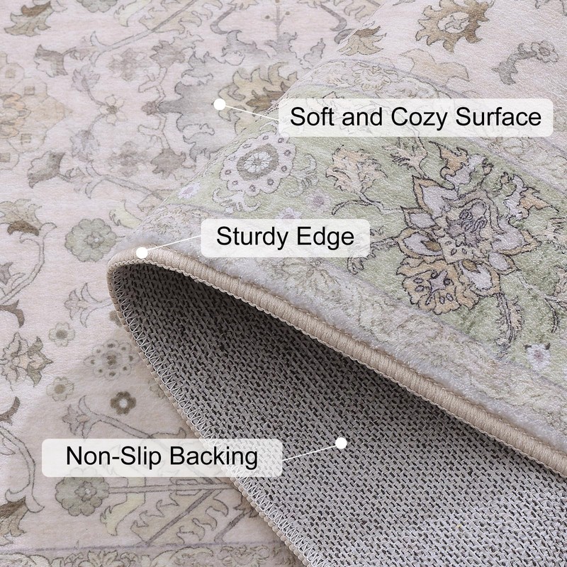 Vanmoos 2x3 Washable Area Rug – Soft, Non-Slip Entrance Rug,