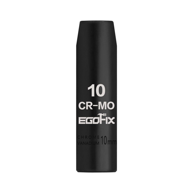 EGOFIX 3/8" Drive Deep Impact Socket, 10mm Metric Socket, CR-MO