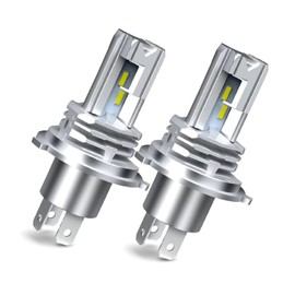 Yoiumicy H4 LED Headlight, Industry Smallest Size, Compatible with Car Inspections, 14,000 lm, Super Bright, 20 W2, 6,500 K, Fanless, Double Heat Dissipation Design, IP68 Waterproof, Built-in Noise