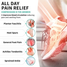 Cinlitek 2 Pack Ankle Support for Men & Women,for Plantar Fasciitis Relief Achilles Tendonitis Support, Sprained Ankle, Ankle Compression Socks for Injury Recovery,Sports Protect(Pink, Medium)