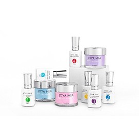 Joya Mia Complete Nail Dipping Powder Starter Kit with Powders, Top, Base, Vitamin Oil, and Brush Save (Purple, blue, Pink) (DPSK-15)