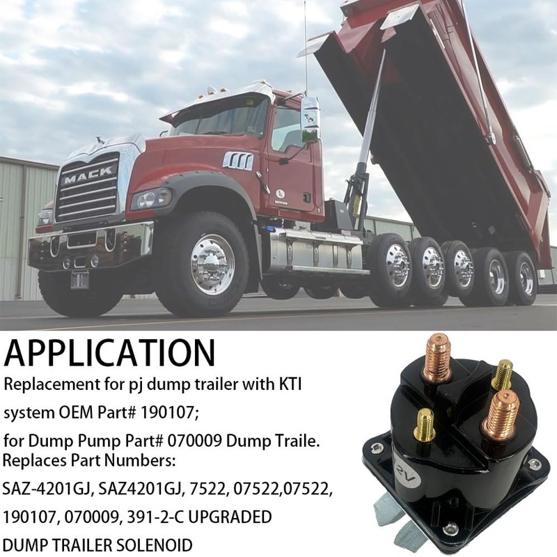 RARHMT Dump Trailer Solenoid 12V 4 Terminal 100AMP Intermittent Duty