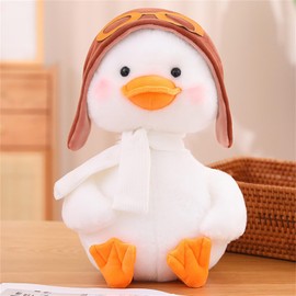 Plush Doll, Cute Duck Plush Toy, Super Soft Duck Stuffed Toy, Cute Duck Doll, Gift for Girls, Boys, Children, Birthday (40 cm, Brown Hat)