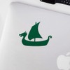 ANGDEST CLUB Decal Stickers of Viking Ship Silhouette (Green) Premium