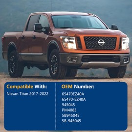 Hood Strut Lift Support Compatible with Nissan Titan 2017-2022, Bonnet Shock Strut Replace OE# 5B-945045 65470EZ40A, Set of 2 by AUCLIDIS