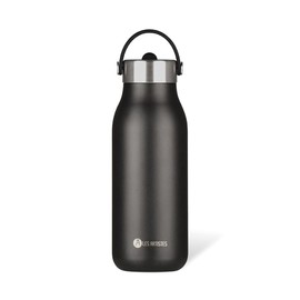 LES ARTISTES Paris A-2376 Bottle'Up 2.0 Thermos Flask, 1 Litre, BPA-Free, Reusable, Keeps 12 Hours Hot and 24 Hours Cold, Handle, Stainless Steel, Black Pearl Design