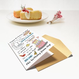 Chenive Funny Gen-Z Birthday Card for Boy Girl Teen Teenager, Pookie 13th 14th 15th 16th 17th 18th Birthday Card for Friends Sister Brother, Skibidi Toilet Bday Cards Decorations & Gifts