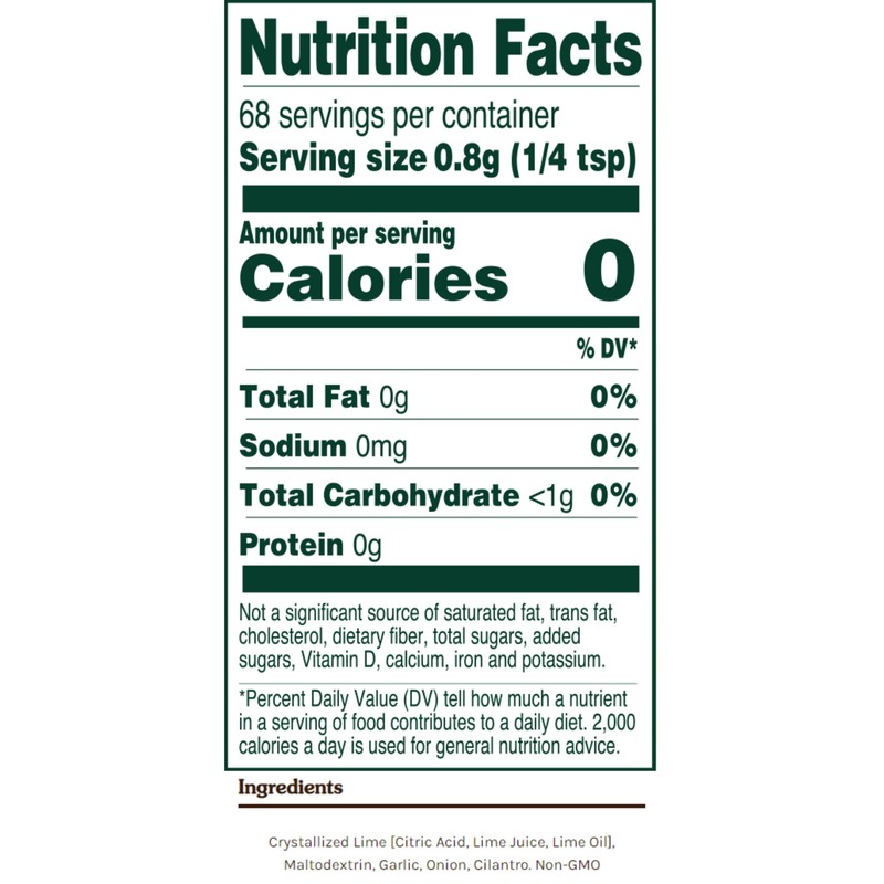 True Lime Lime, Garlic & Cilantro Spice Blend, 1.94 ounces