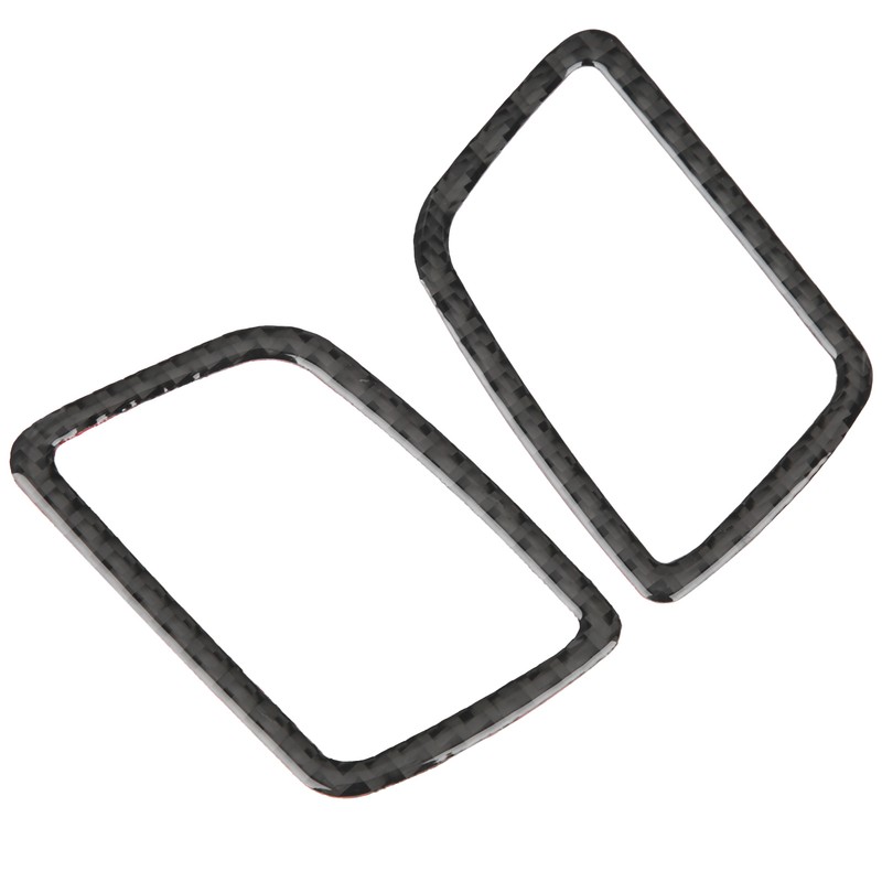 2pcs Carbon Fiber Dashboard Air Vent Cover Trim Paste Installation