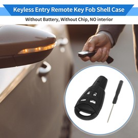 VekAuto Key Shell Case for SAAB 93 95 2003-2007 Keyless Entry Remote Key Fob Replacement Case 4 Buttons