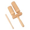 Chinese Bangzi Wooden Cylinder Clapper Treble Bass Percussion Musical Instruments